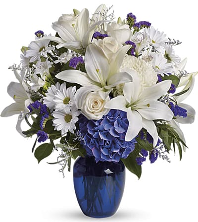 Blue & Beautiful Flower Bouquet