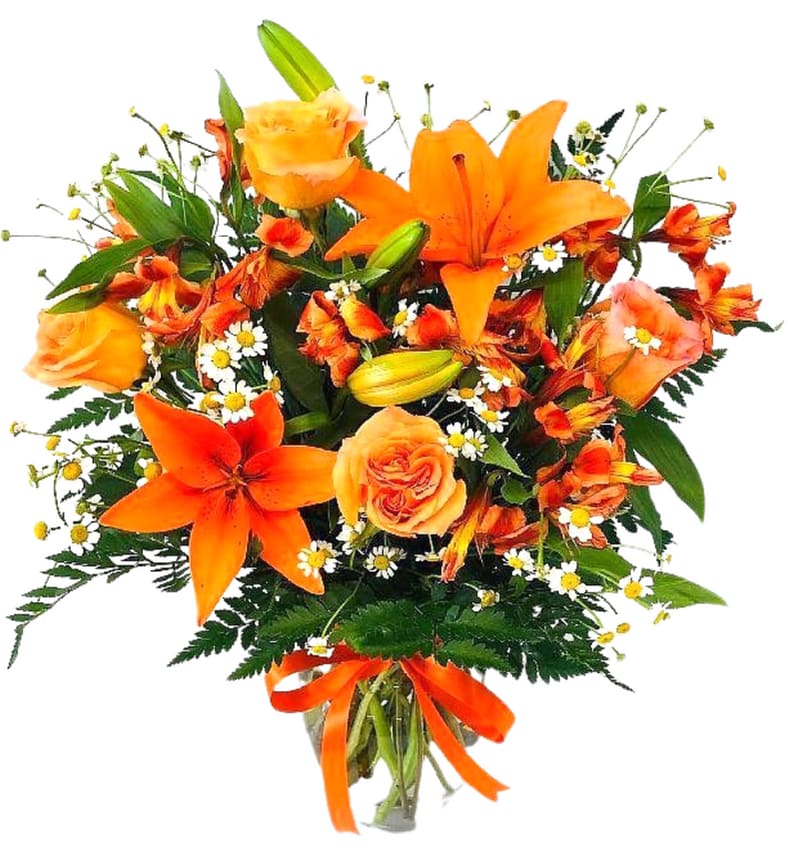 Orange Spectacular V-1075 Flower Bouquet