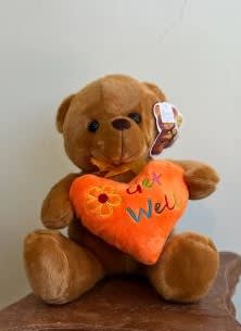10" Get Well Teddy Bear Flower Bouquet