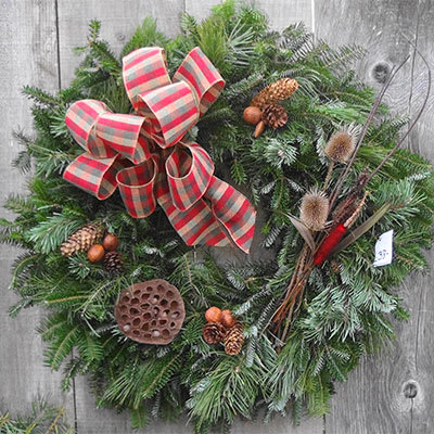 New Bethel UMC Private Class- Fresh Evergreen Wreath 12/2 at 4pm Flower Bouquet