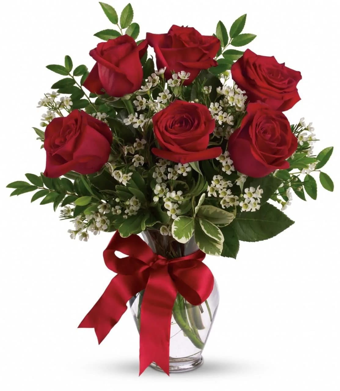 Red Roses Half Dozen Flower Bouquet