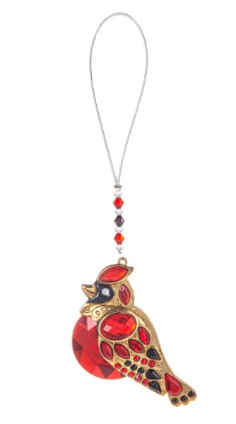 Graceful Cardinal of Comfort Ornament Flower Bouquet