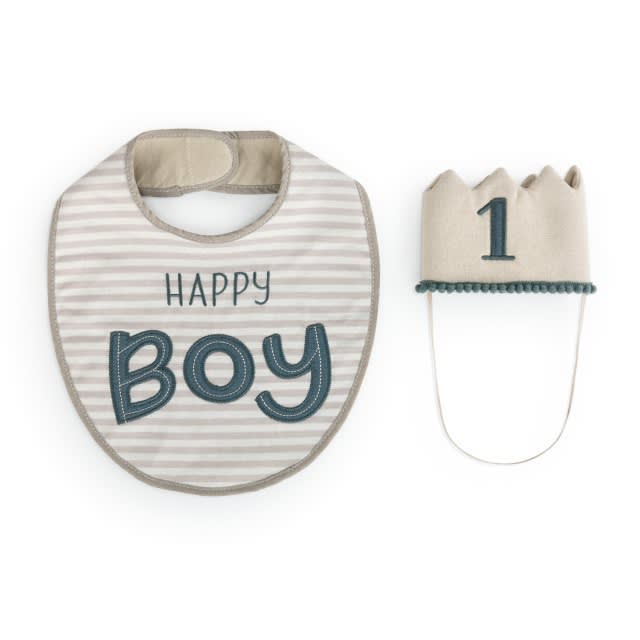 Hat/Bib Set - Boy - Nursery Keepsake