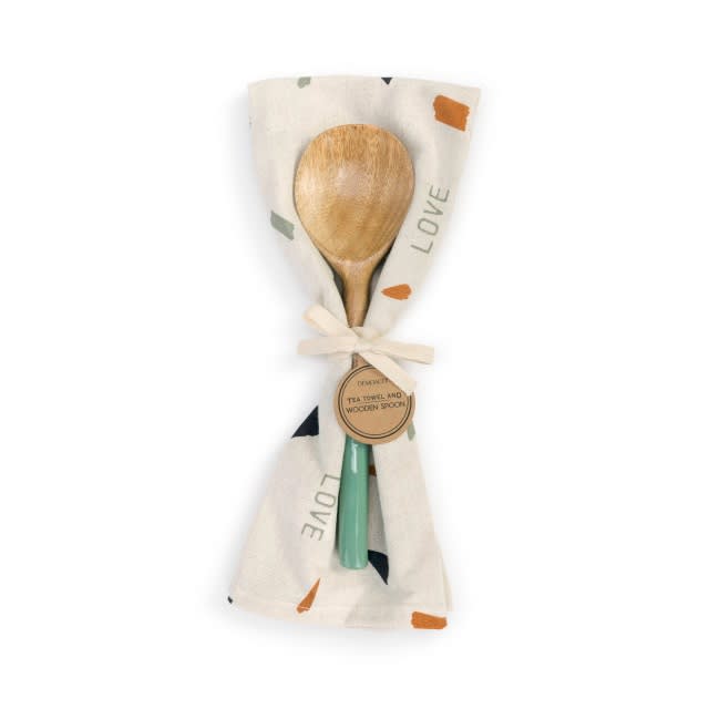 Love Kitchen Towel & Utensil Set Flower Bouquet