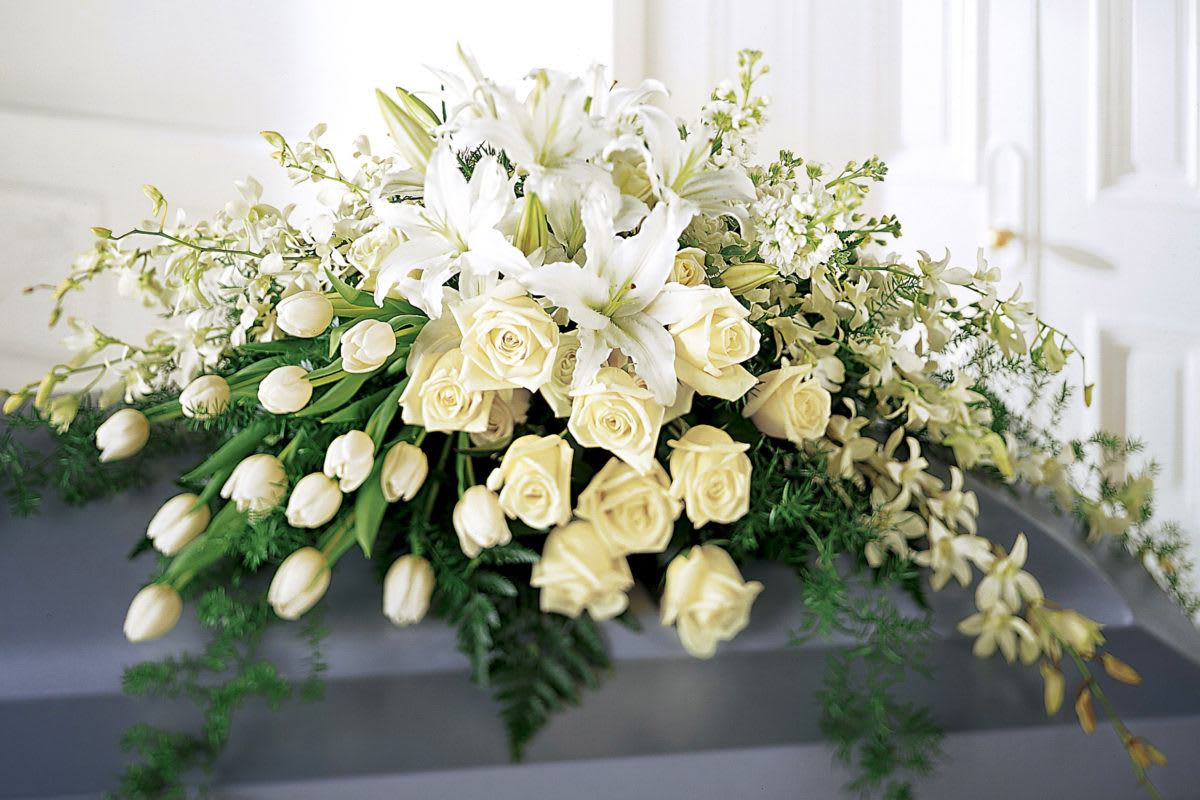 Modern casket spray Flower Bouquet