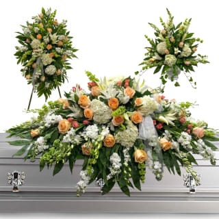 Peach 3 piece Flower Bouquet