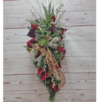 Silk (Artificial) Succulent Christmas Swag