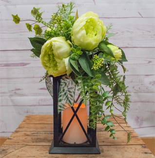 Verdant Silk (Artificial) Lantern Flower Bouquet