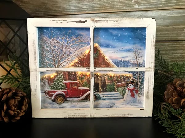 Country Store Christmas - Lighted Shadow Box