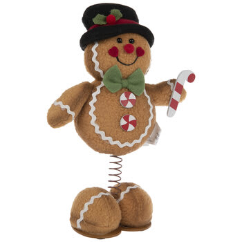 Plush Wiggle Gingerbread Man - Black Hat Flower Bouquet
