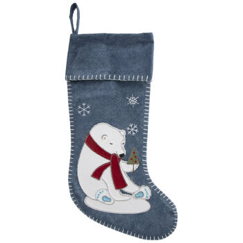 Blue Polar Bear Stocking