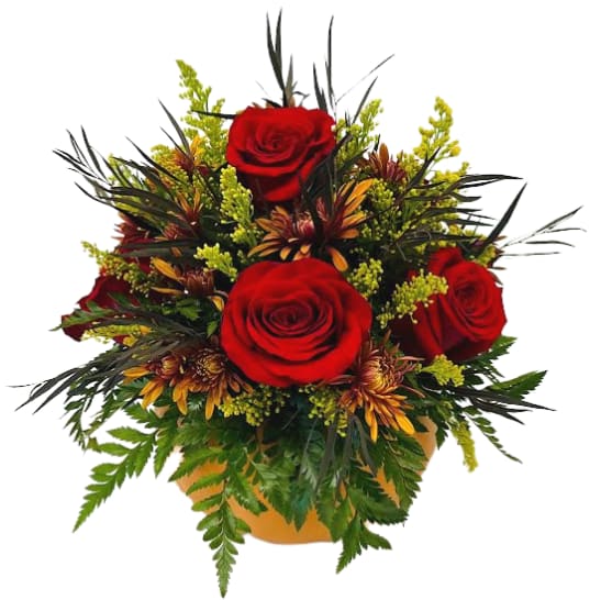 8 inch Ceramic Pumpkin Full of Roses IF-823 *ONLY 1 LEFT*