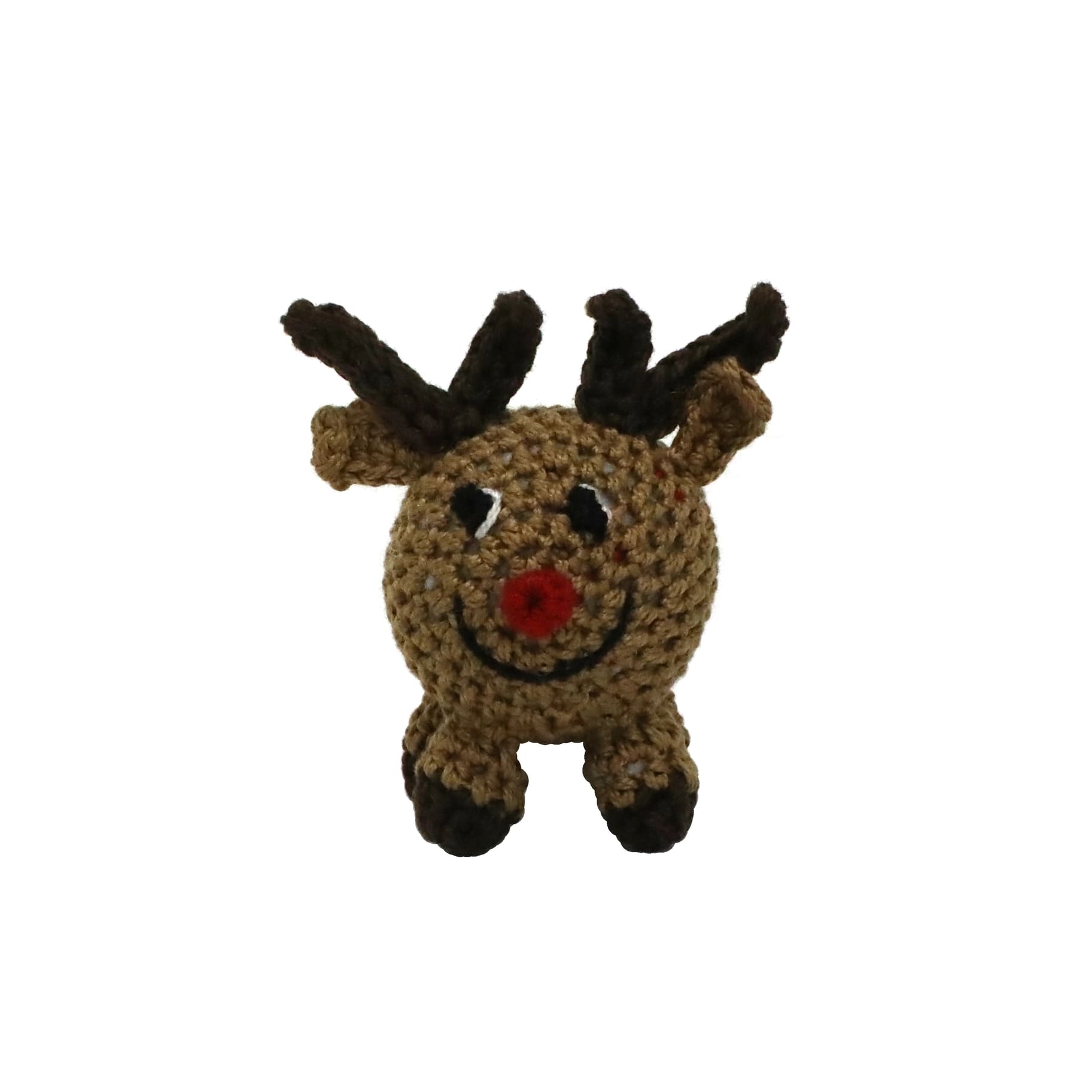 Crochet Round Reindeer Ornament Flower Bouquet