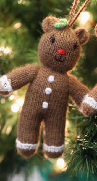 Gingerbear Ornaments Flower Bouquet