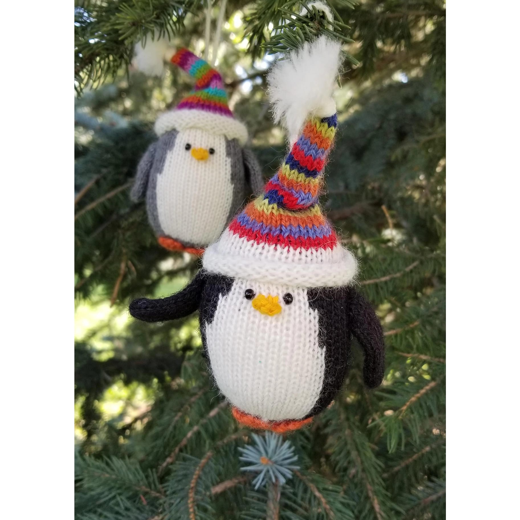 Multi-Colored Hat Penguins Flower Bouquet