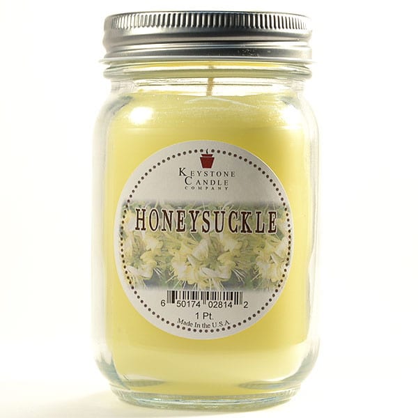 Pint mason Jar Honeysuckle Candle