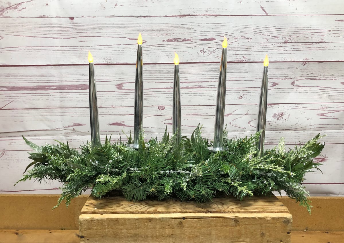 Silver Taper Centerpiece