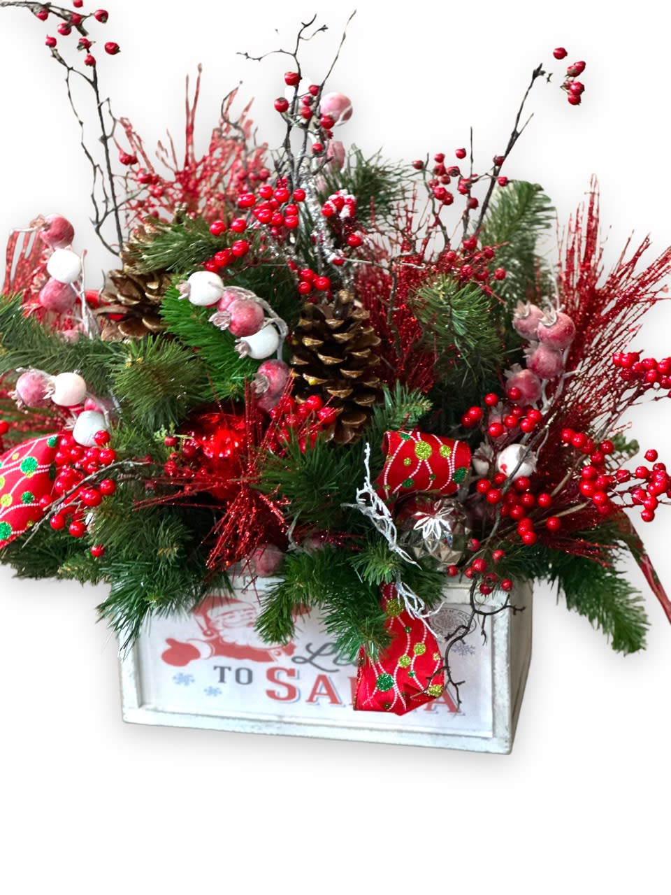 Silk Christmas in Letters to Santa LED Lighted Box