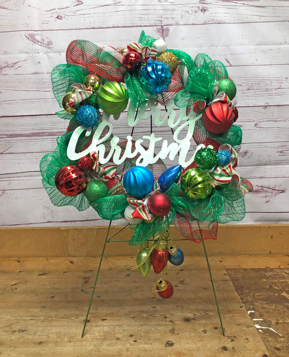 Christmas Cemetery Wreath Flower Bouquet