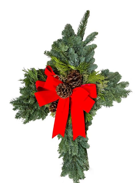 Fresh Evergreen Cross
