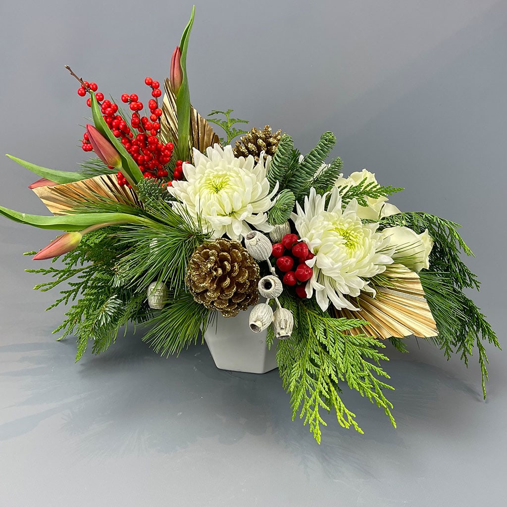 Champagne Christmas Flower Bouquet