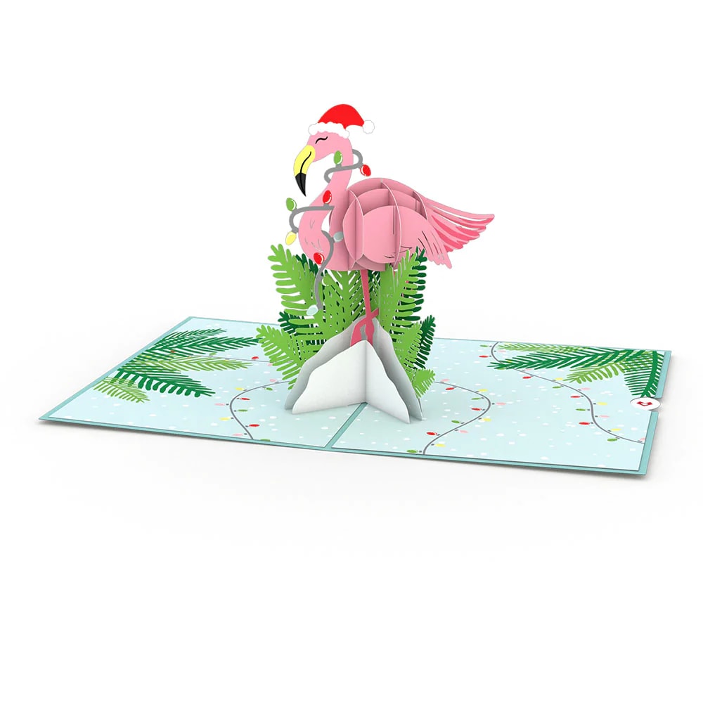 Lovepop Festive Flamingo Pop Up Card