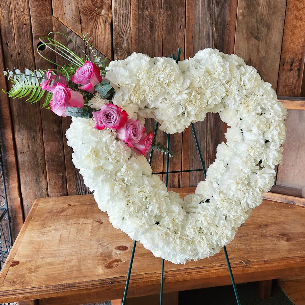 Floral Embrace Heart Wreath Flower Bouquet