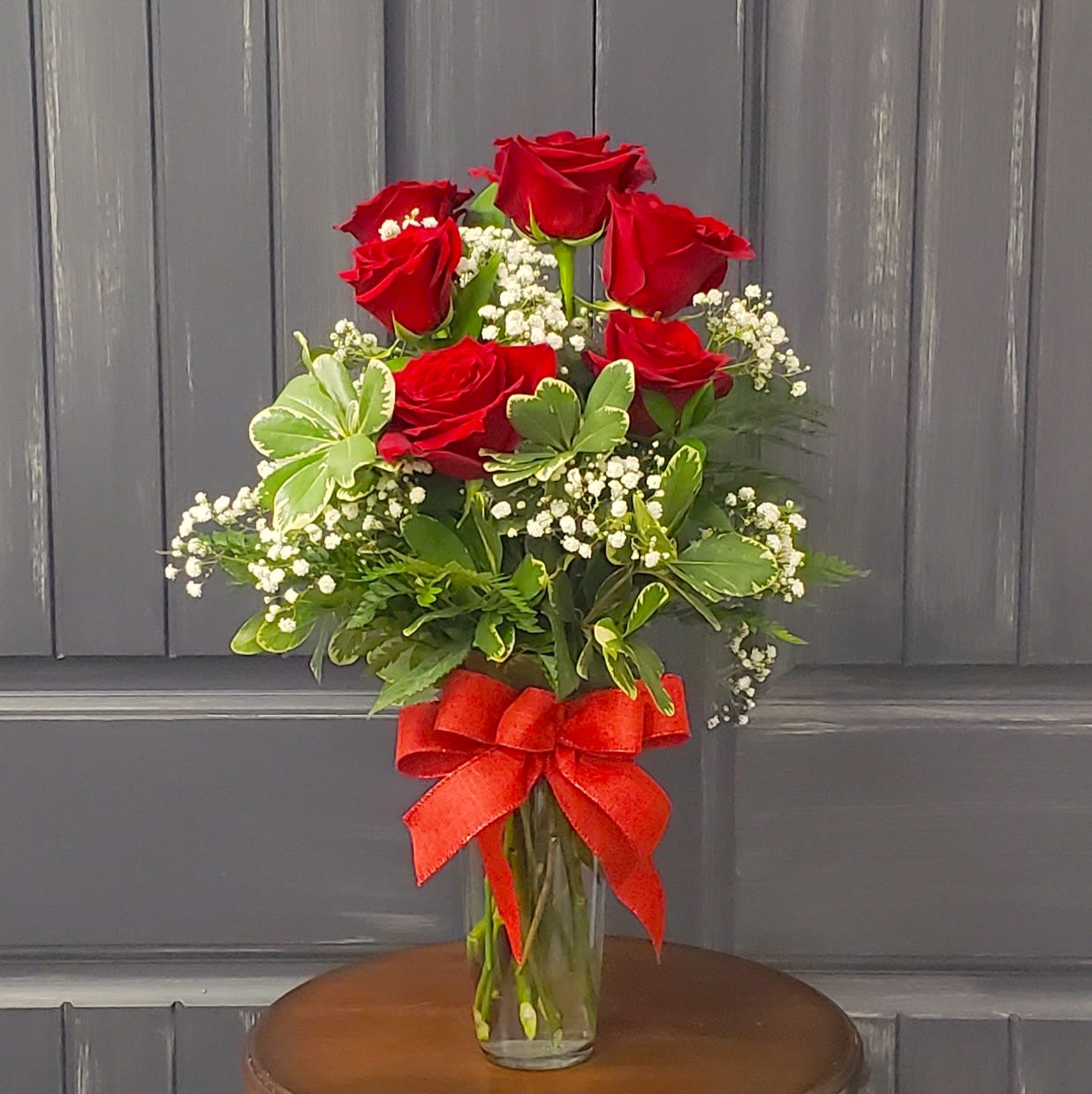 6 roses- HALF DOZEN ROSES Flower Bouquet