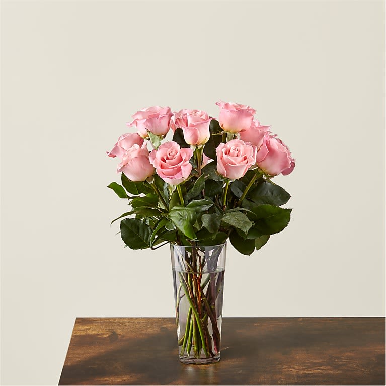 Long Stem Pink Rose Bouquet