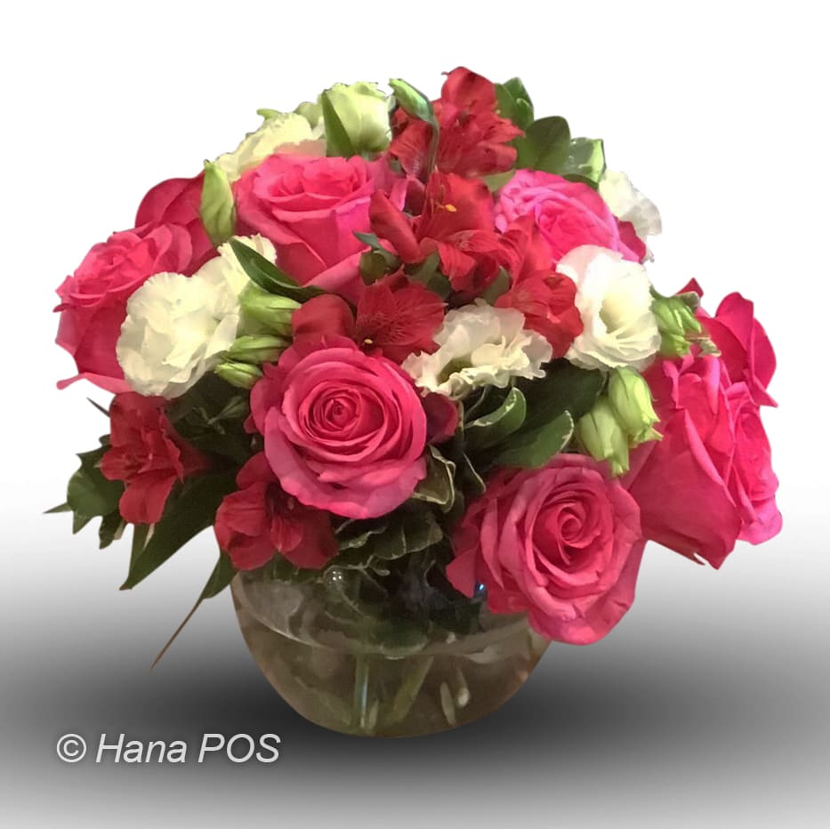 Cupid's Rose Bowl Flower Bouquet