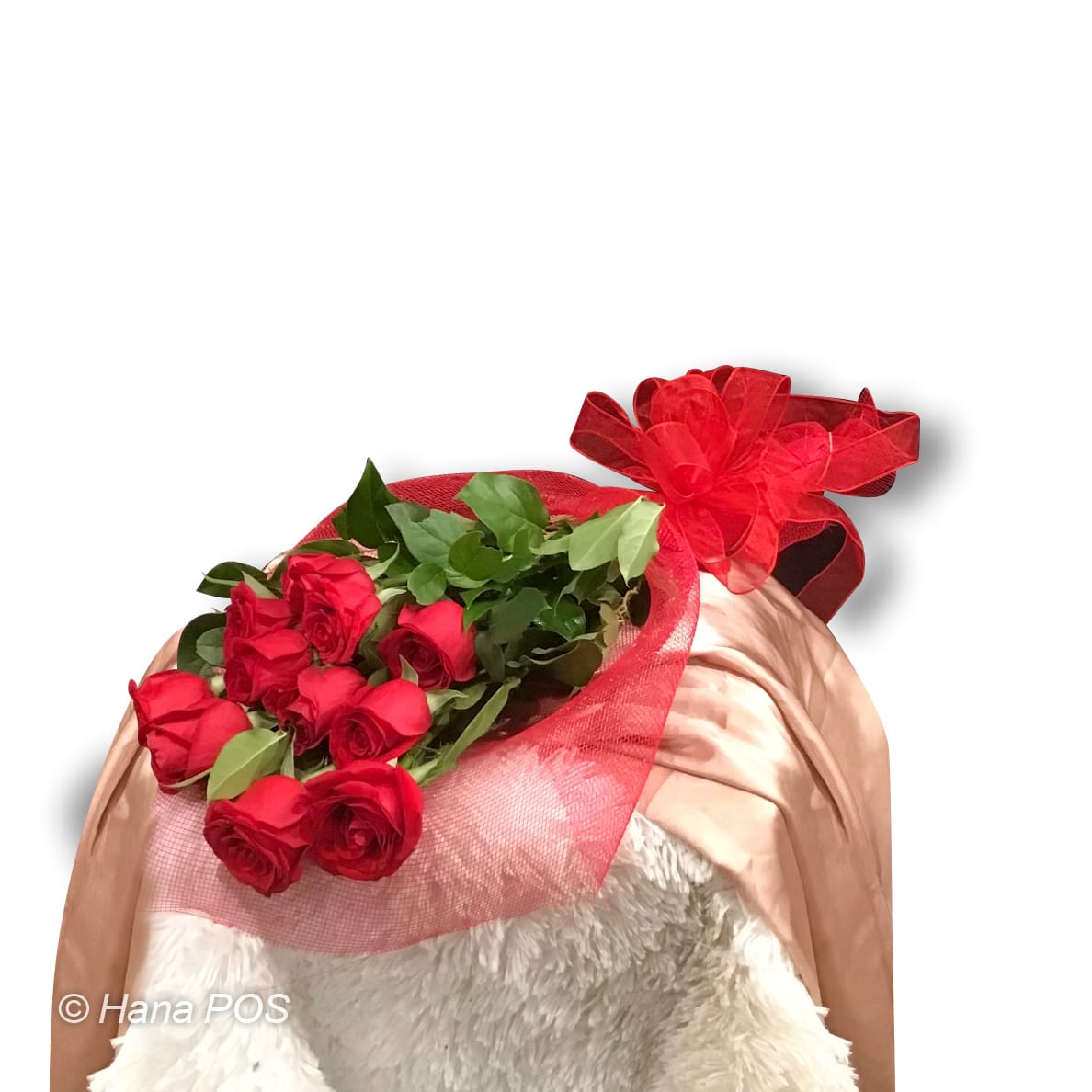 Long Stem Red Roses Wrapped