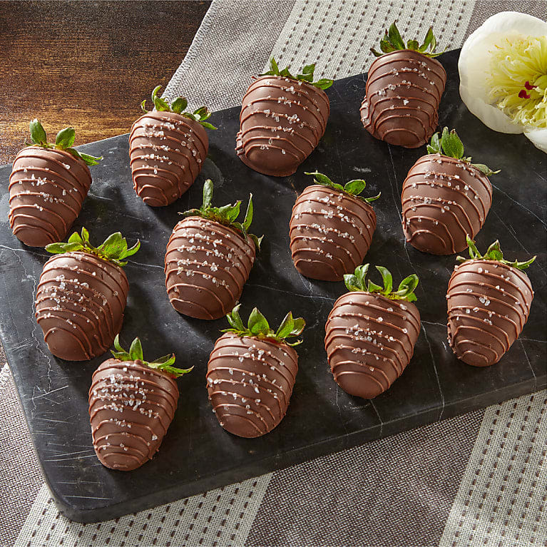 Sea Salt Caramel Belgian Chocolate Covered Strawberries