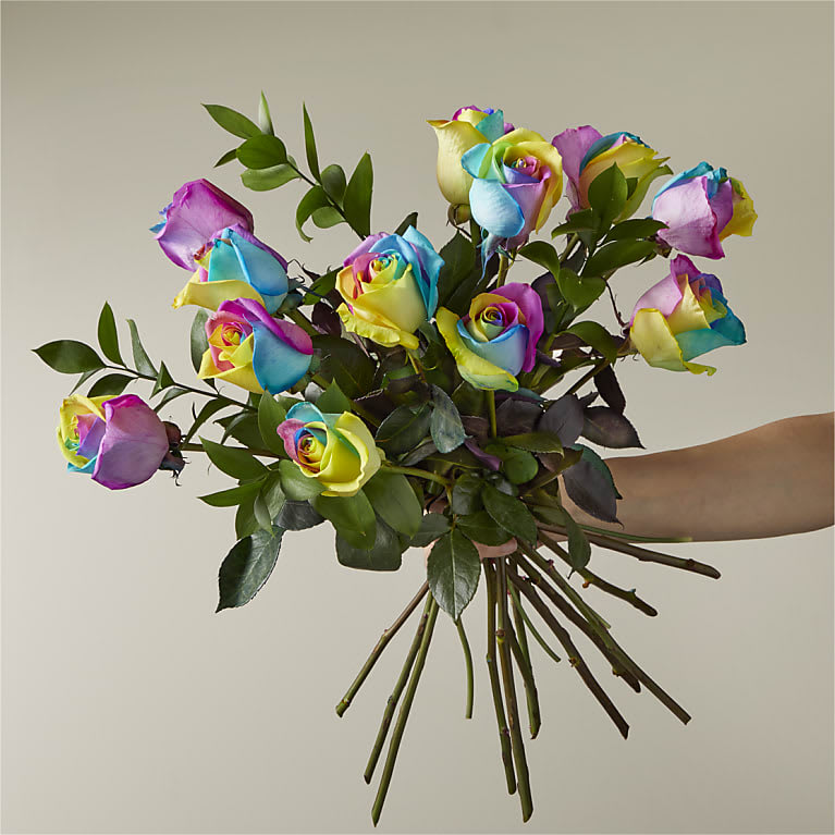 Rainbow Rose Bouquet