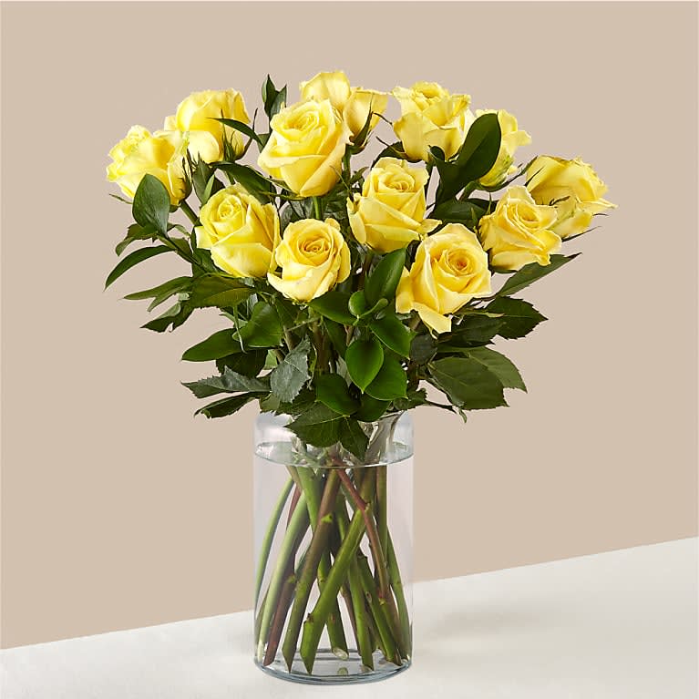 Ray of Sunshine Yellow Rose Bouquet