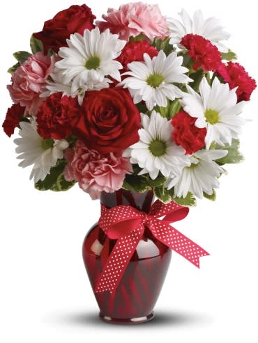Hugs and Kisses Bouquet with Red Roses Flower Bouquet