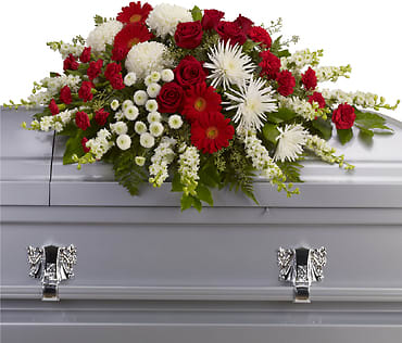 Strength and Wisdom Casket Spray Flower Bouquet
