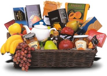Grande Gourmet Fruit Basket Flower Bouquet