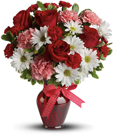 Hugs and Kisses Bouquet with Red Roses Flower Bouquet