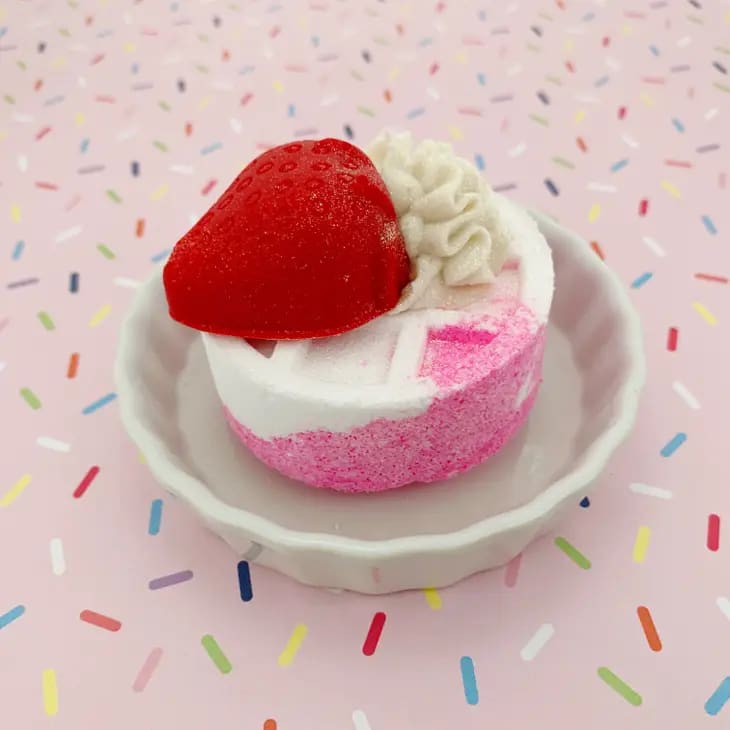 Strawberries and Cream Waffle Bath Bomb