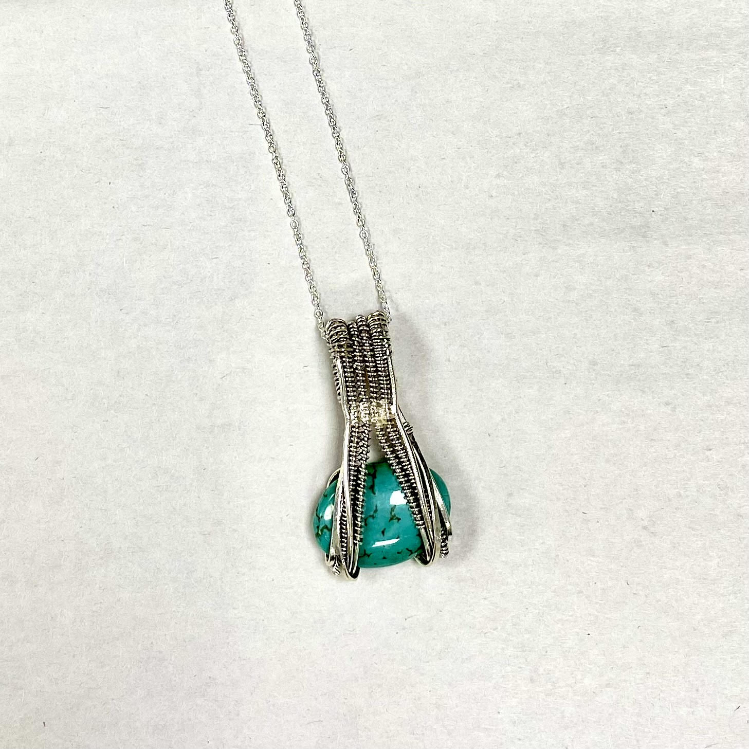 Labradorite Sterling Silver Necklace  Flower Bouquet