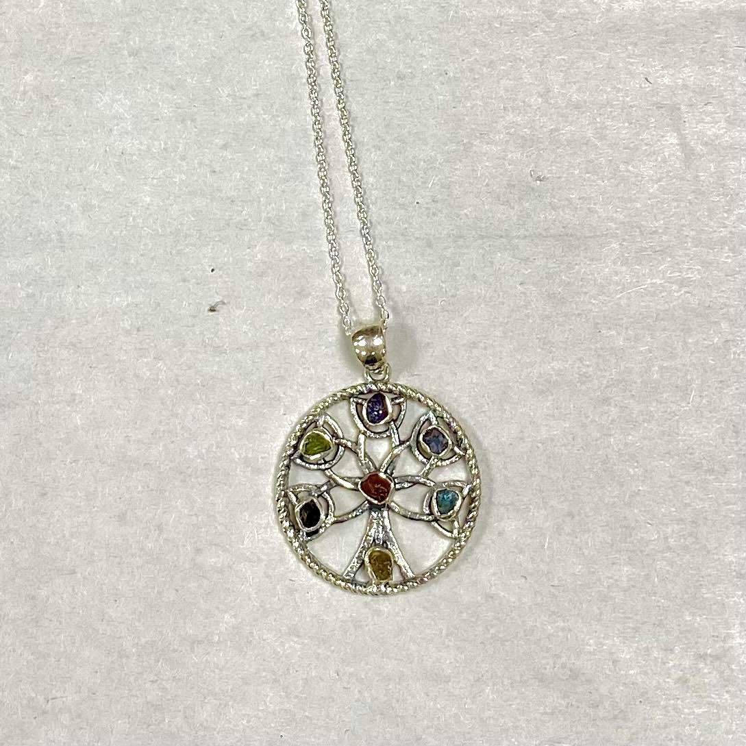 7 Stone Chakra Necklace  Flower Bouquet