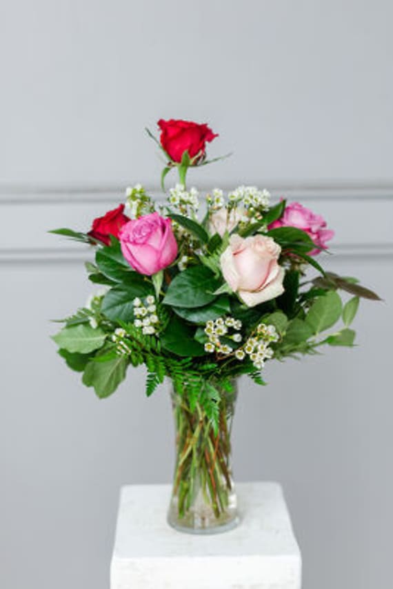 Half Dozen Mixed Roses