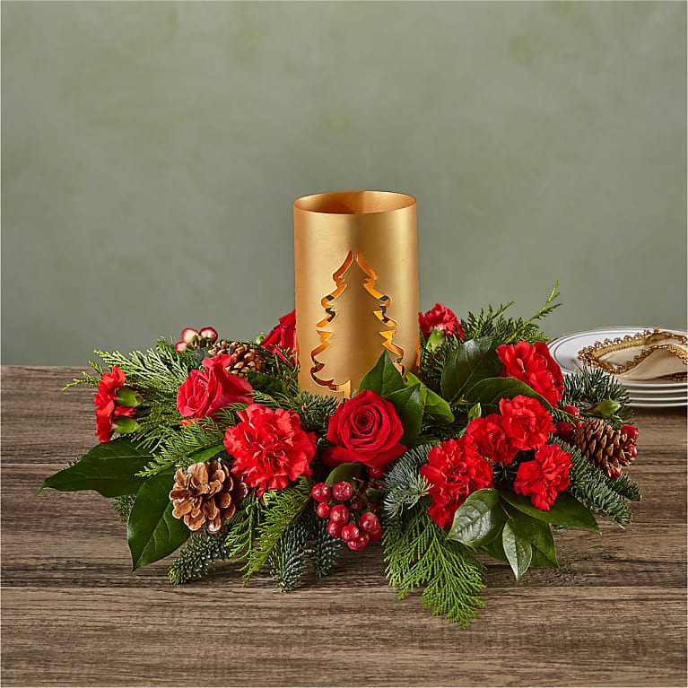 Evergreen Glow Centerpiece