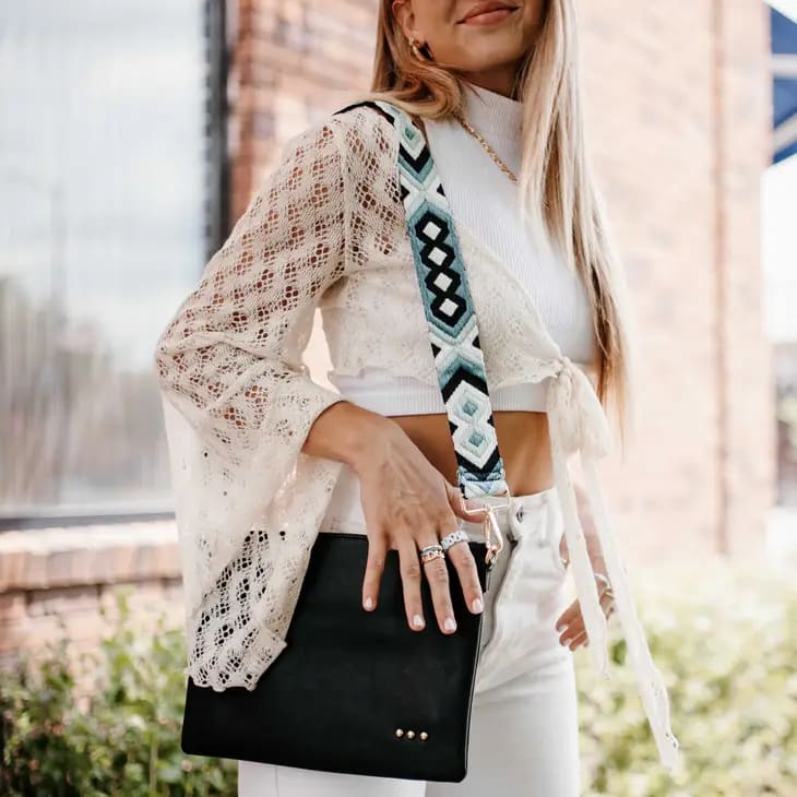 Crossbody Clutch Bag - Black