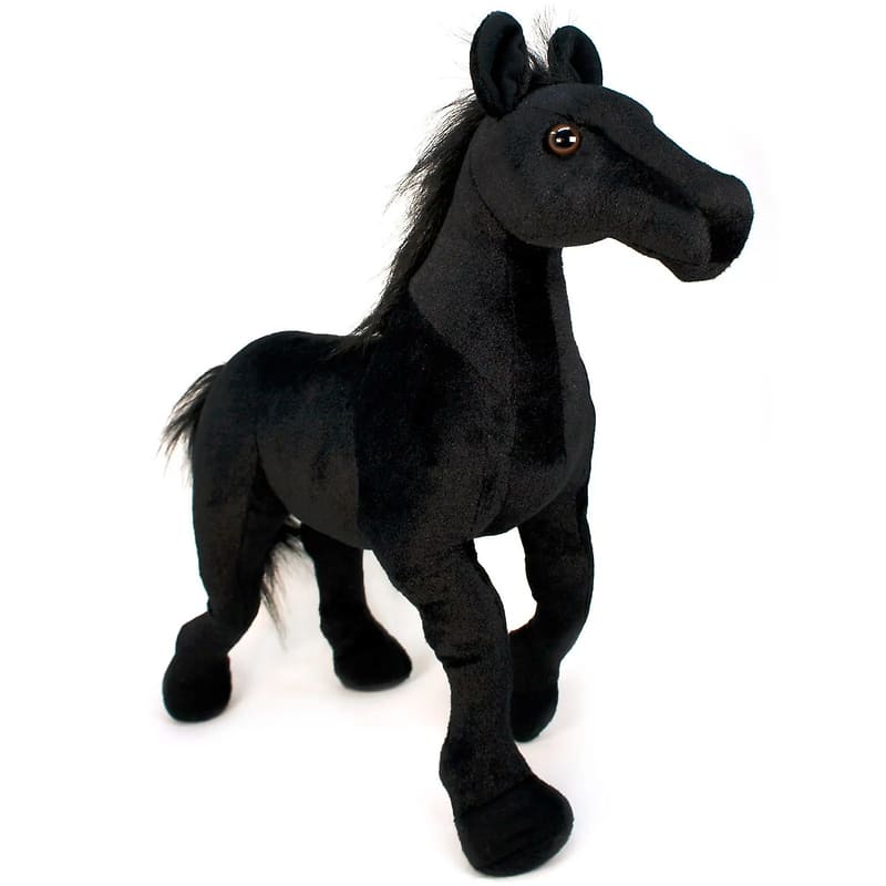 Ignacio the Black Stallion Horse Stuffed Animal, VIAHART Toy Co. Flower Bouquet