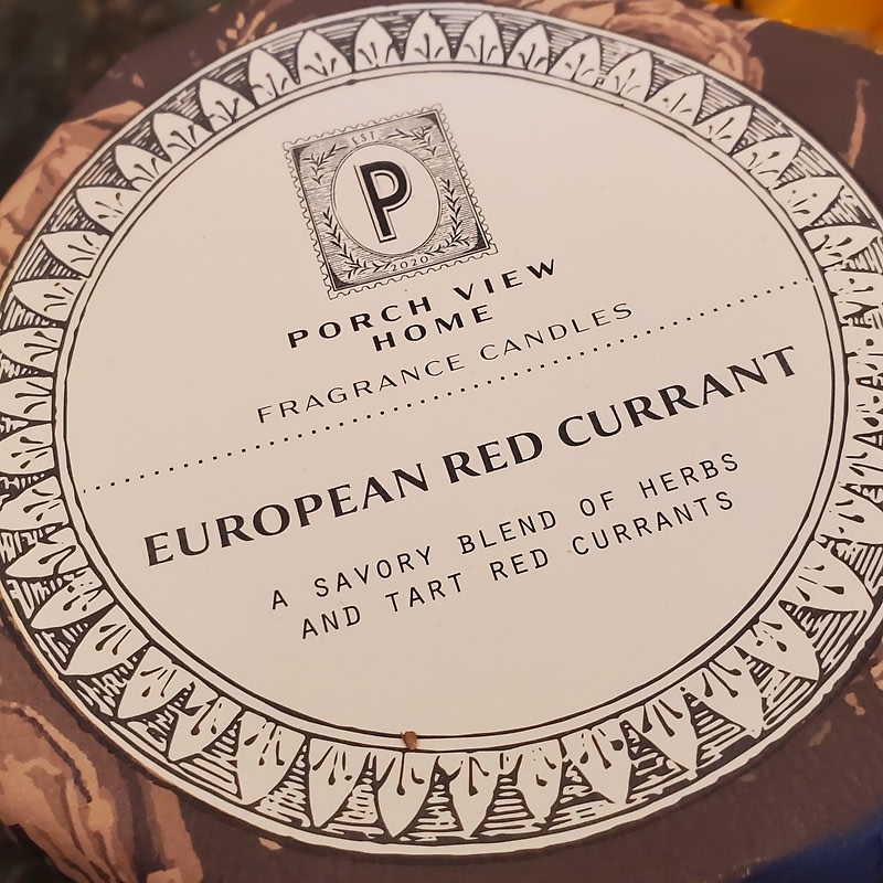 European Red Currant Candle, Porch View Flower Bouquet