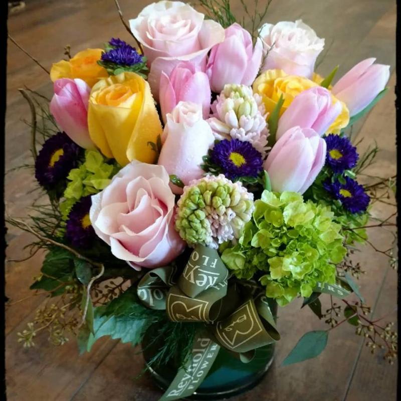 Spring Pinks Compact Vase Bouquet