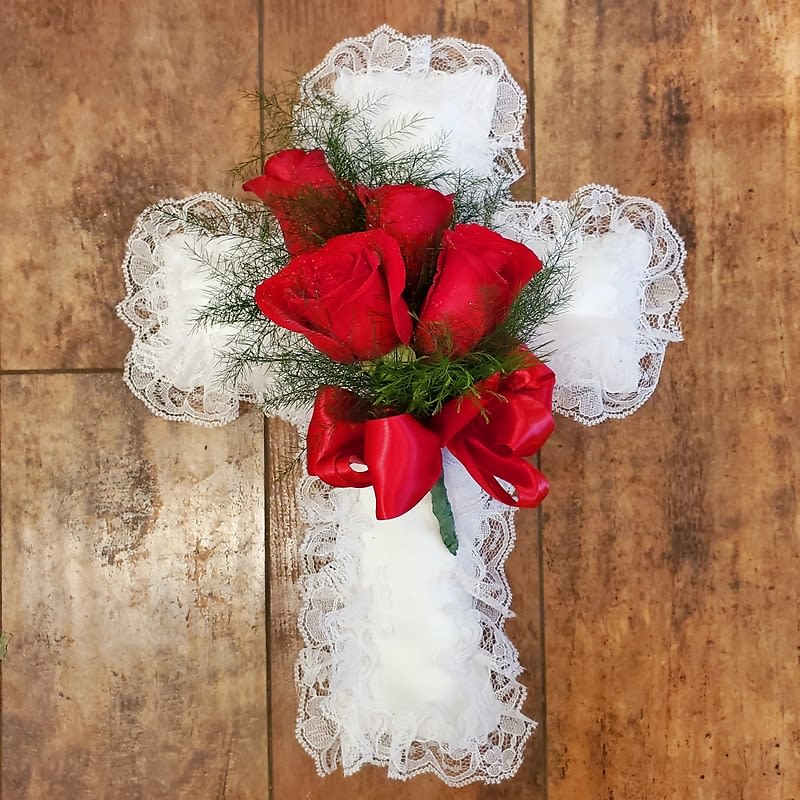 Satin Cross, Red