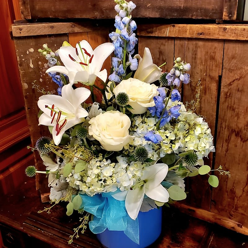 Baby Blue Hydrangea Garden Vase