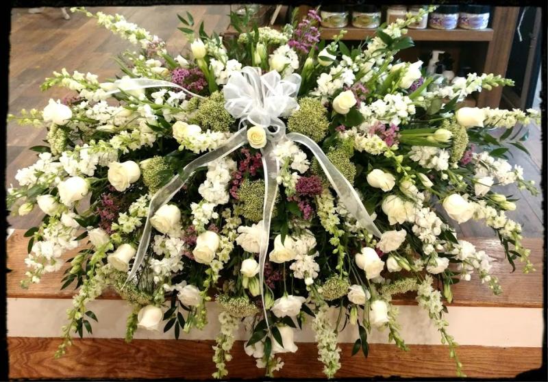 White Larkspur & Stock Garden Blanket